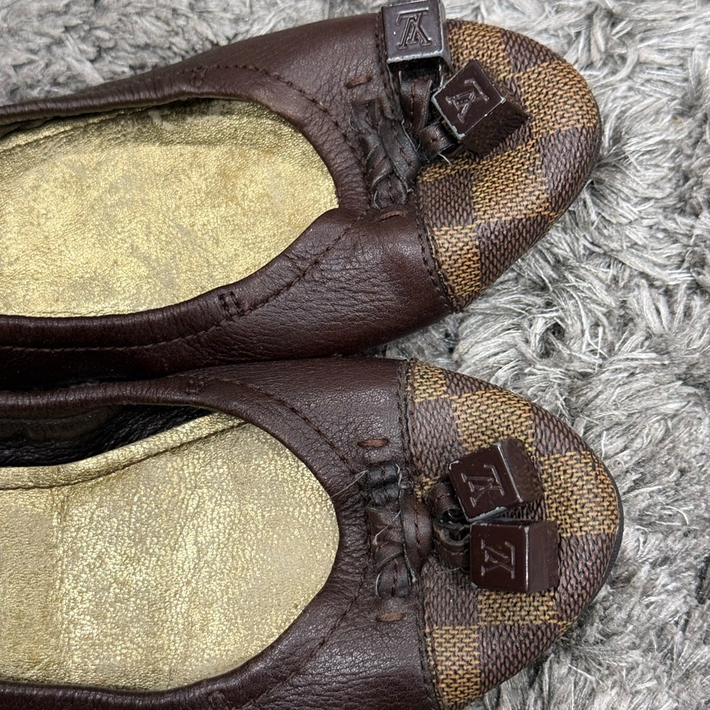 Louis Vuitton Brown Ballet Flats - Picture 3 of 11